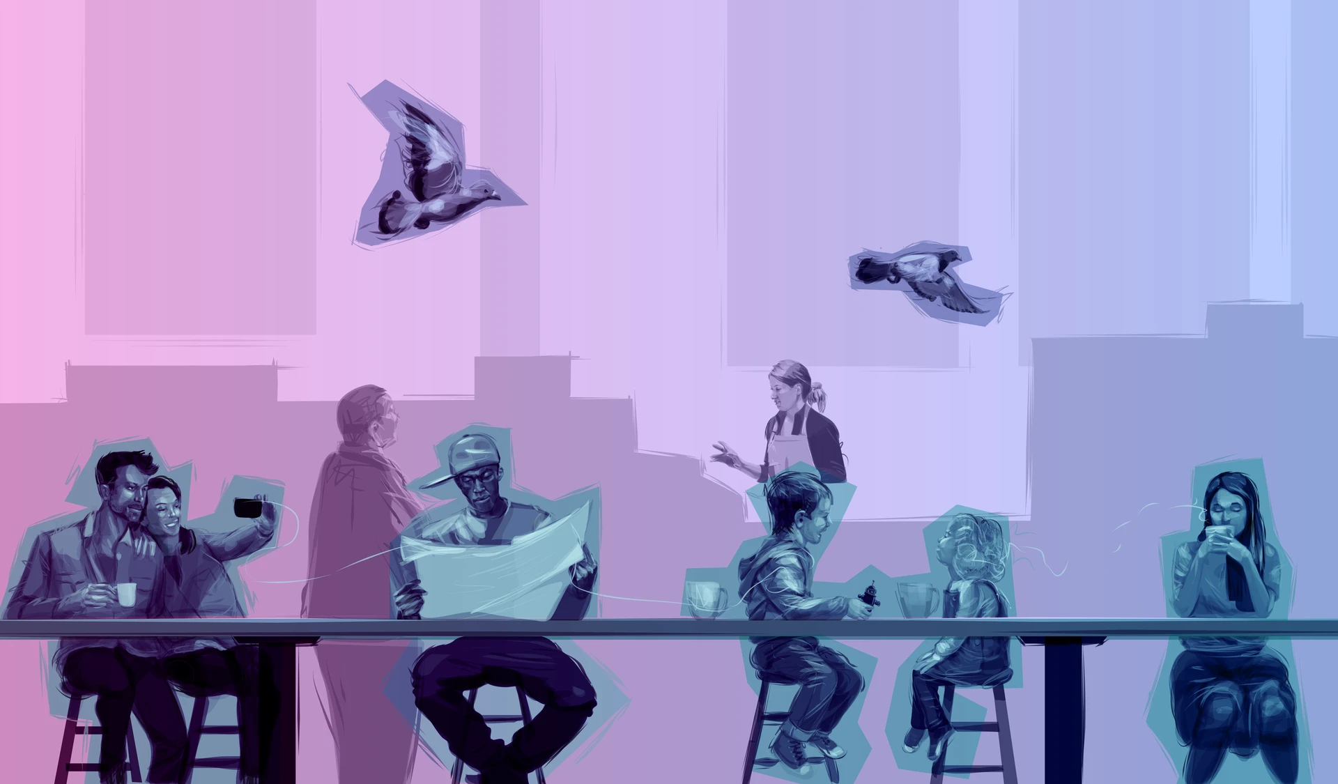 Illustration Called Armour Block Past To Future Window 4 by Michael Grills