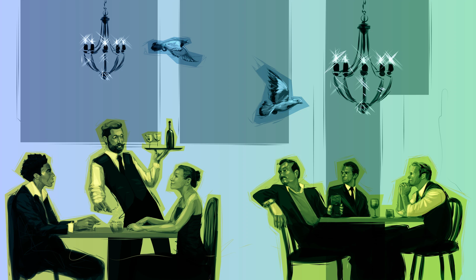 Illustration Called Armour Block Past To Future Window 3 by Michael Grills