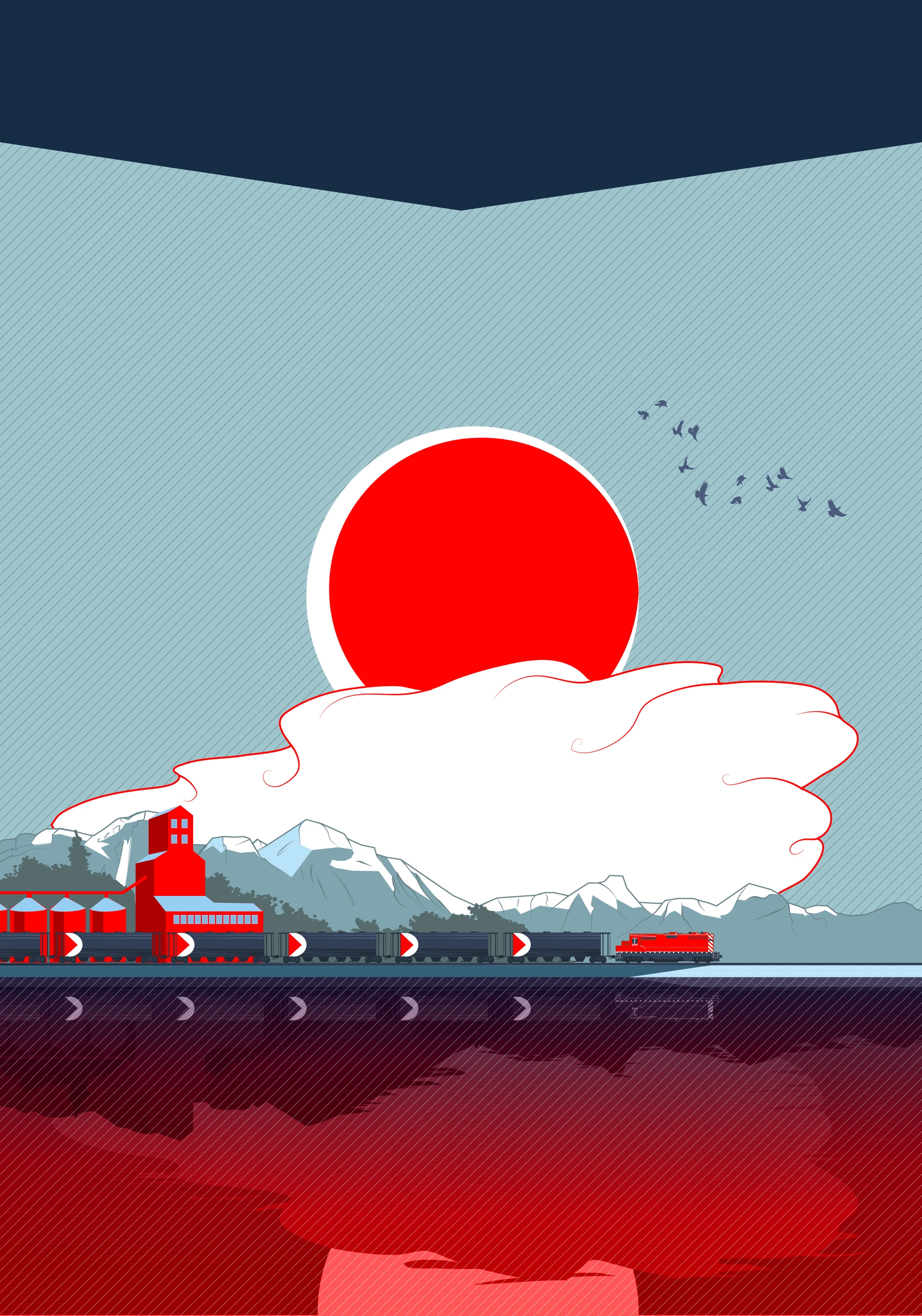 Illustration Called Canada Pacific - Reflections of the Past by Michael Grills