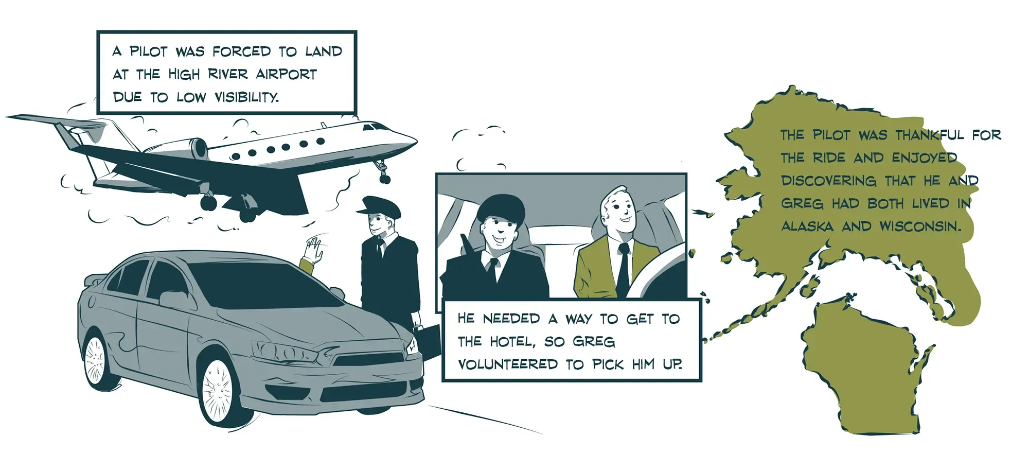 Canalta Comic about a pilot.