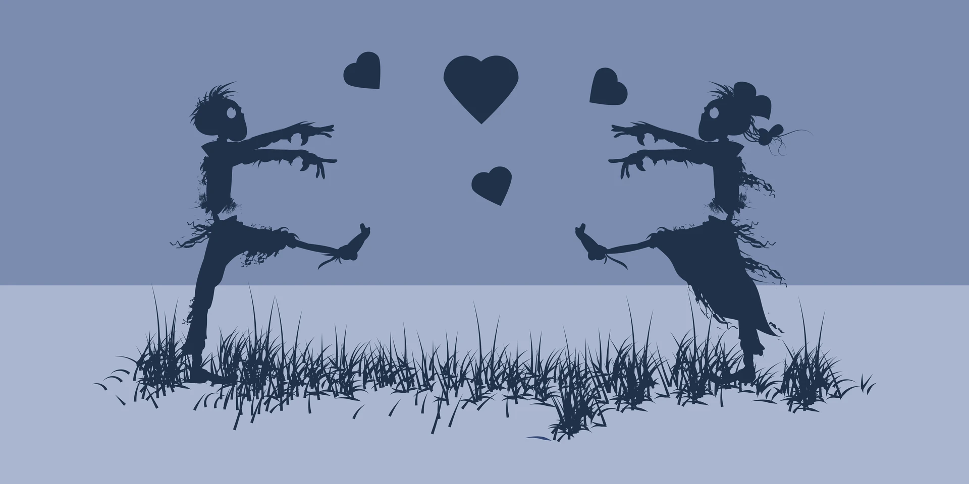 Illustration Called Ghouls in Love by Michael Grills