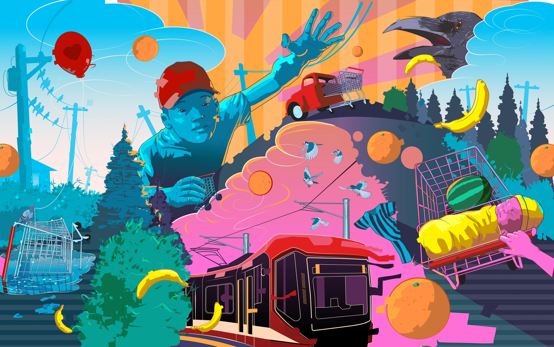 Illustration Called Marlborough Calgary by Michael Grills