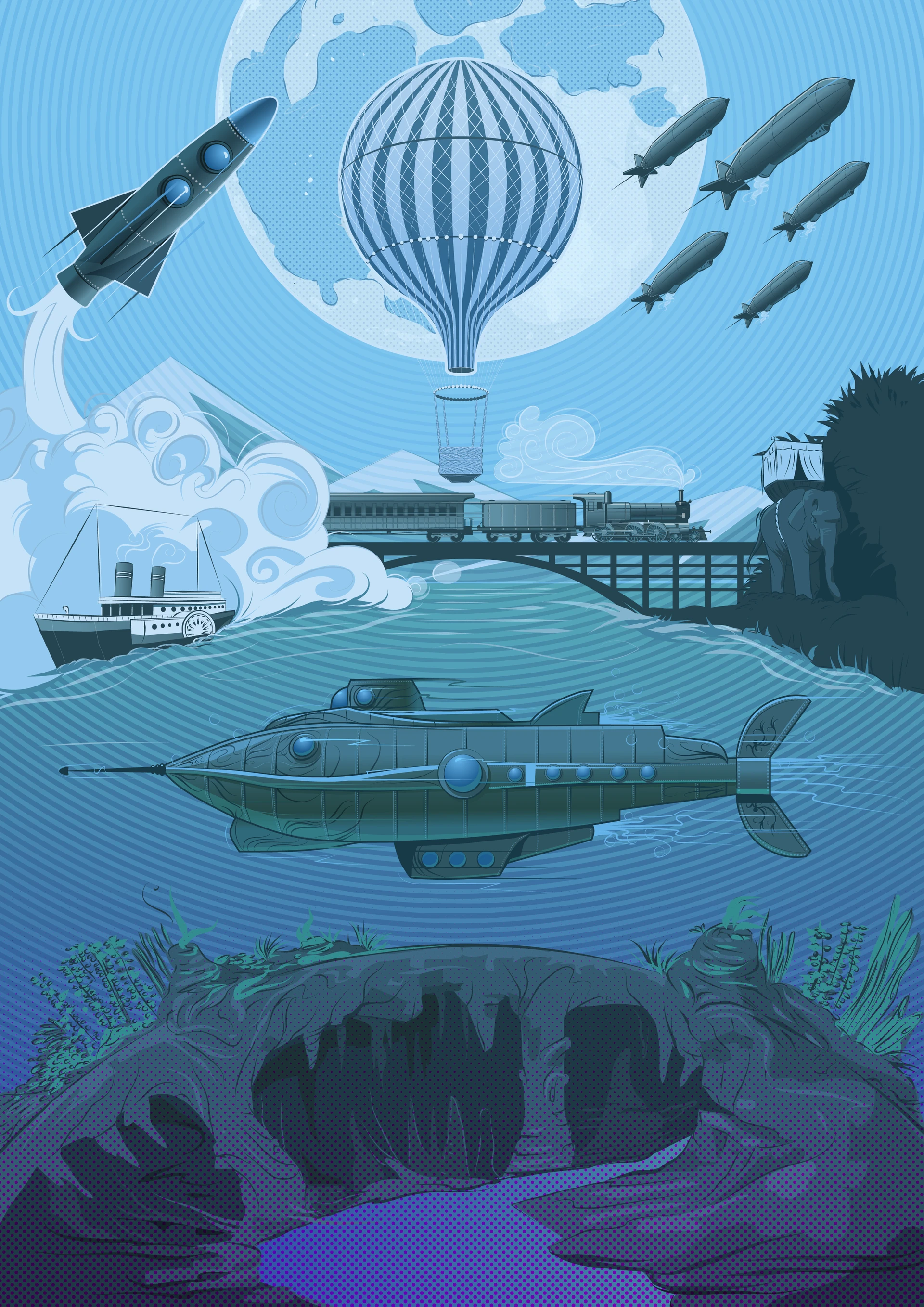 Illustration Called Science and Adventure by Michael Grills