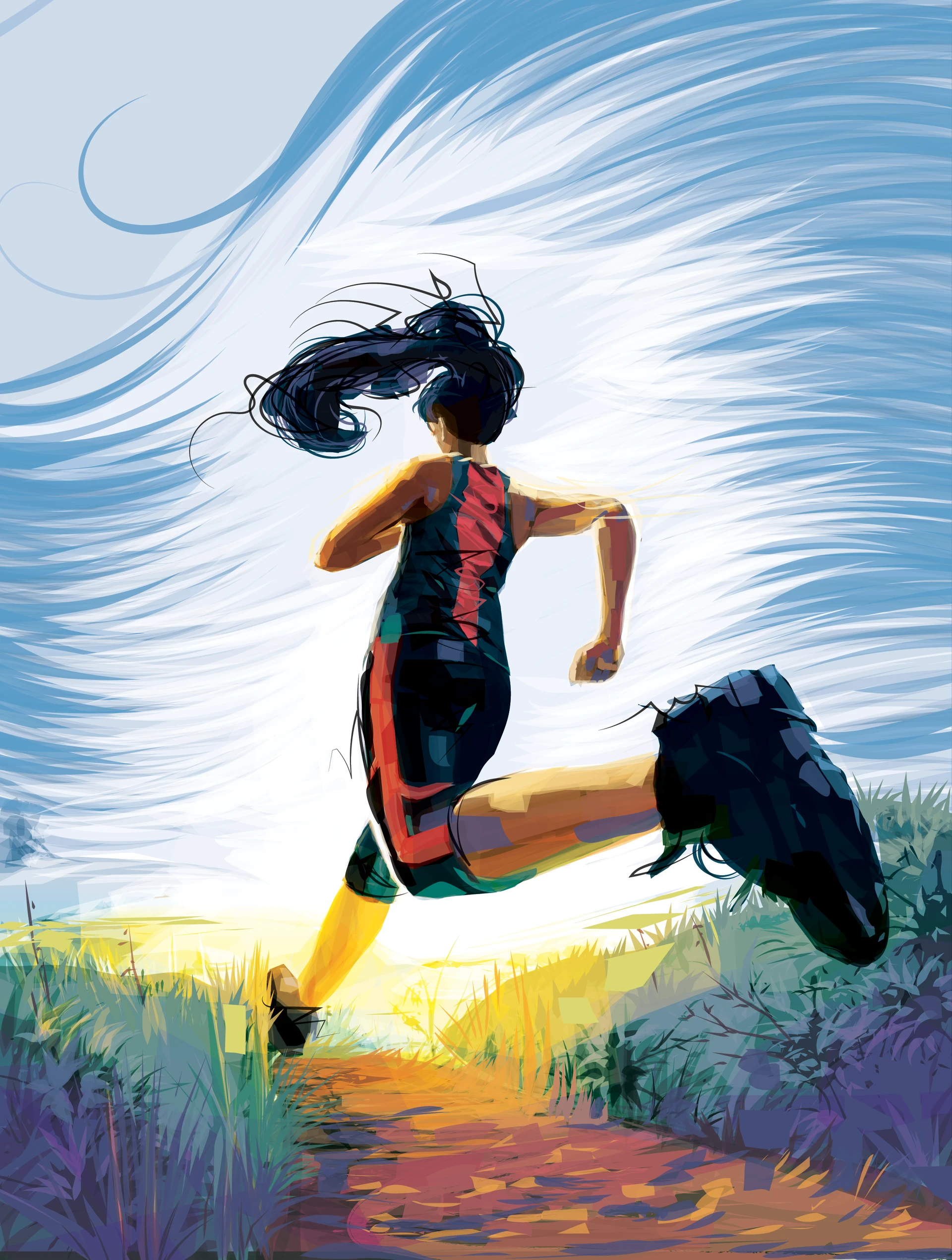 Illustration Called Trail Runner by Michael Grills